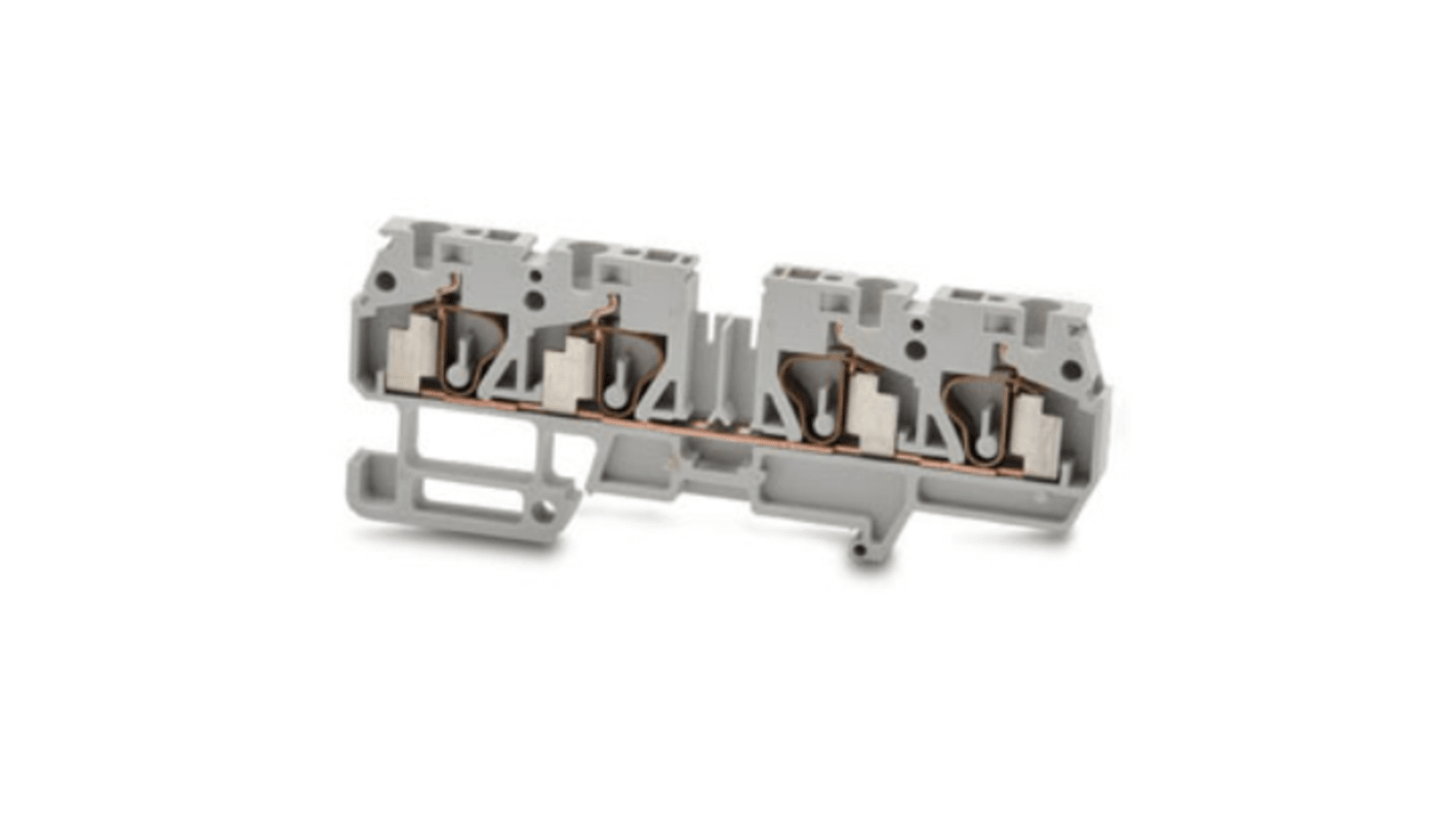 RS PRO Grey, 2.5mm², 1-Level, Spring Termination