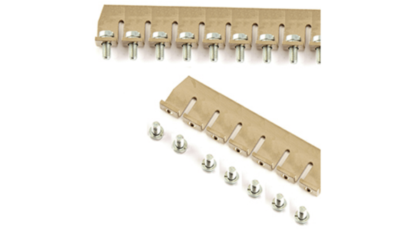 RS PRO Jumper Bar for Use with RS Pro 16-25 Terminal Blocks, 85A
