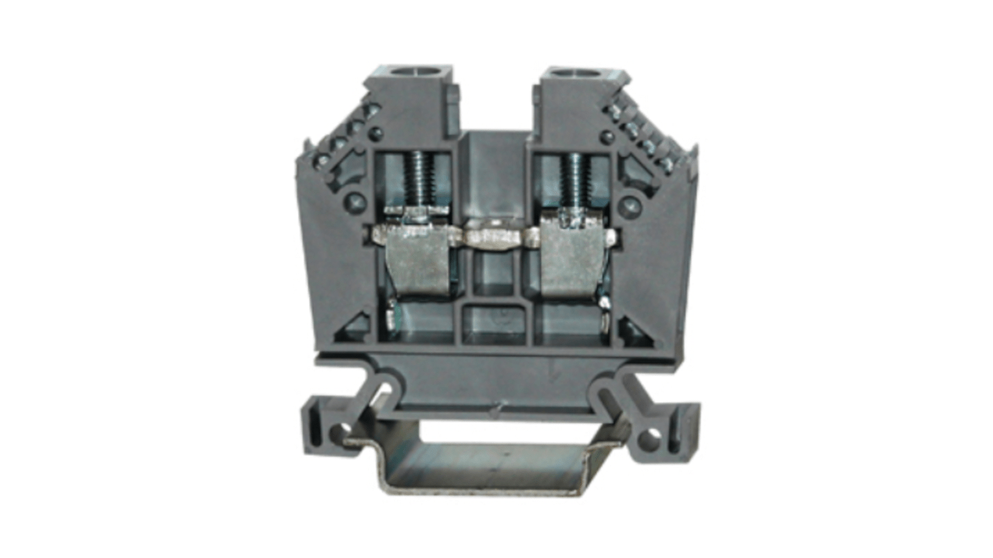 RS PRO Grey, 10mm², 1-Level, Cage Clamp Termination