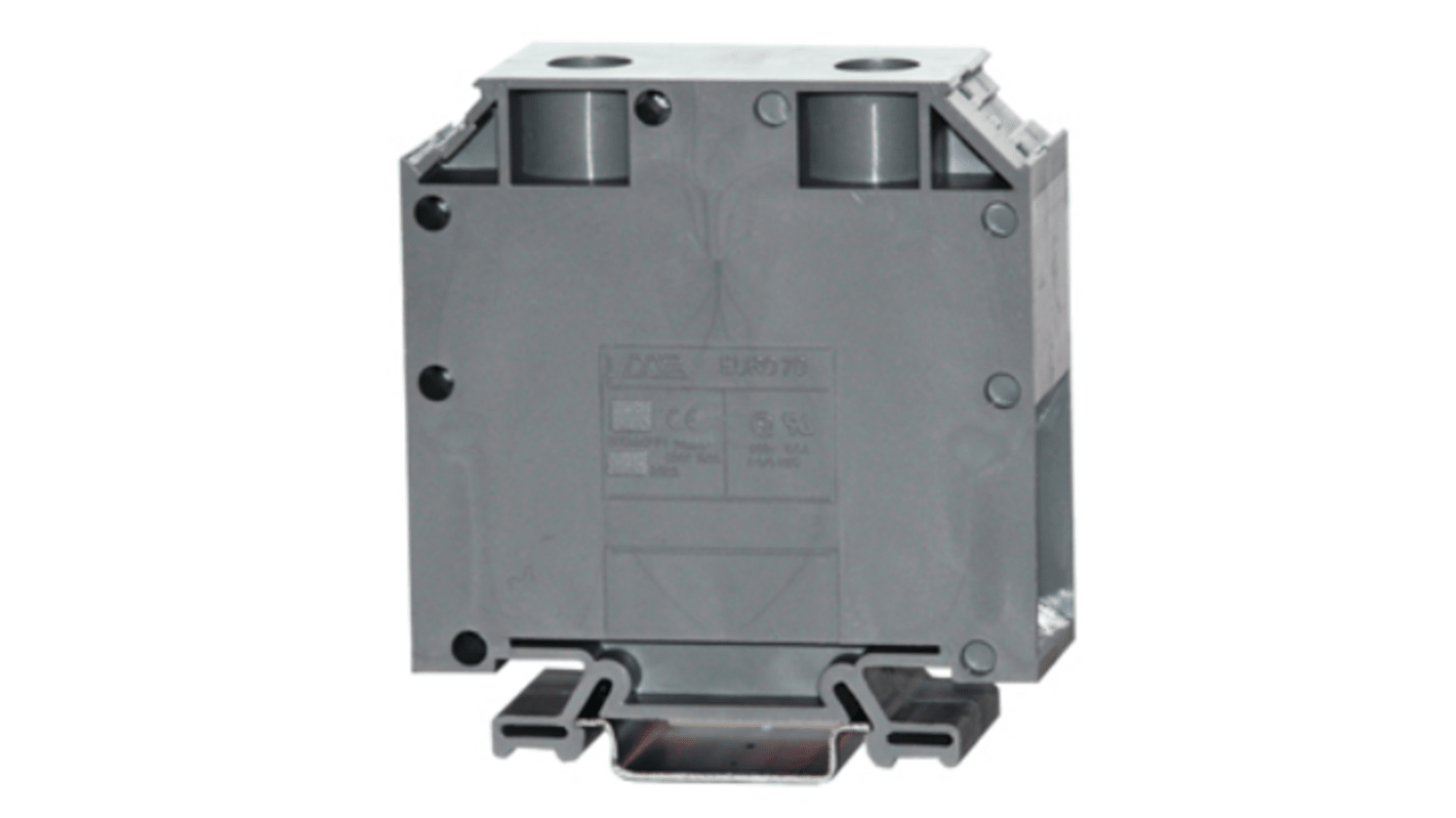 RS PRO Grey, 70mm², 1-Level, Screw Termination