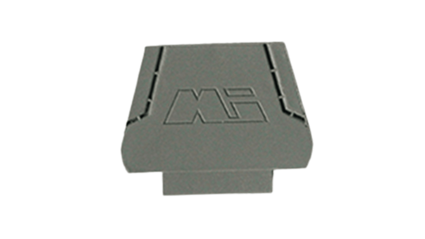 Placa final RS PRO, para usar con Bloques de terminales FAP 4, RS PRO FAP 2.5