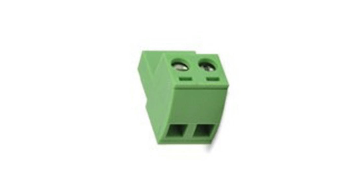 RS PRO, 5.08mm Pitch, 2 Way, Pluggable Terminal Block, Plug, PCB, Cage Clamp Termination