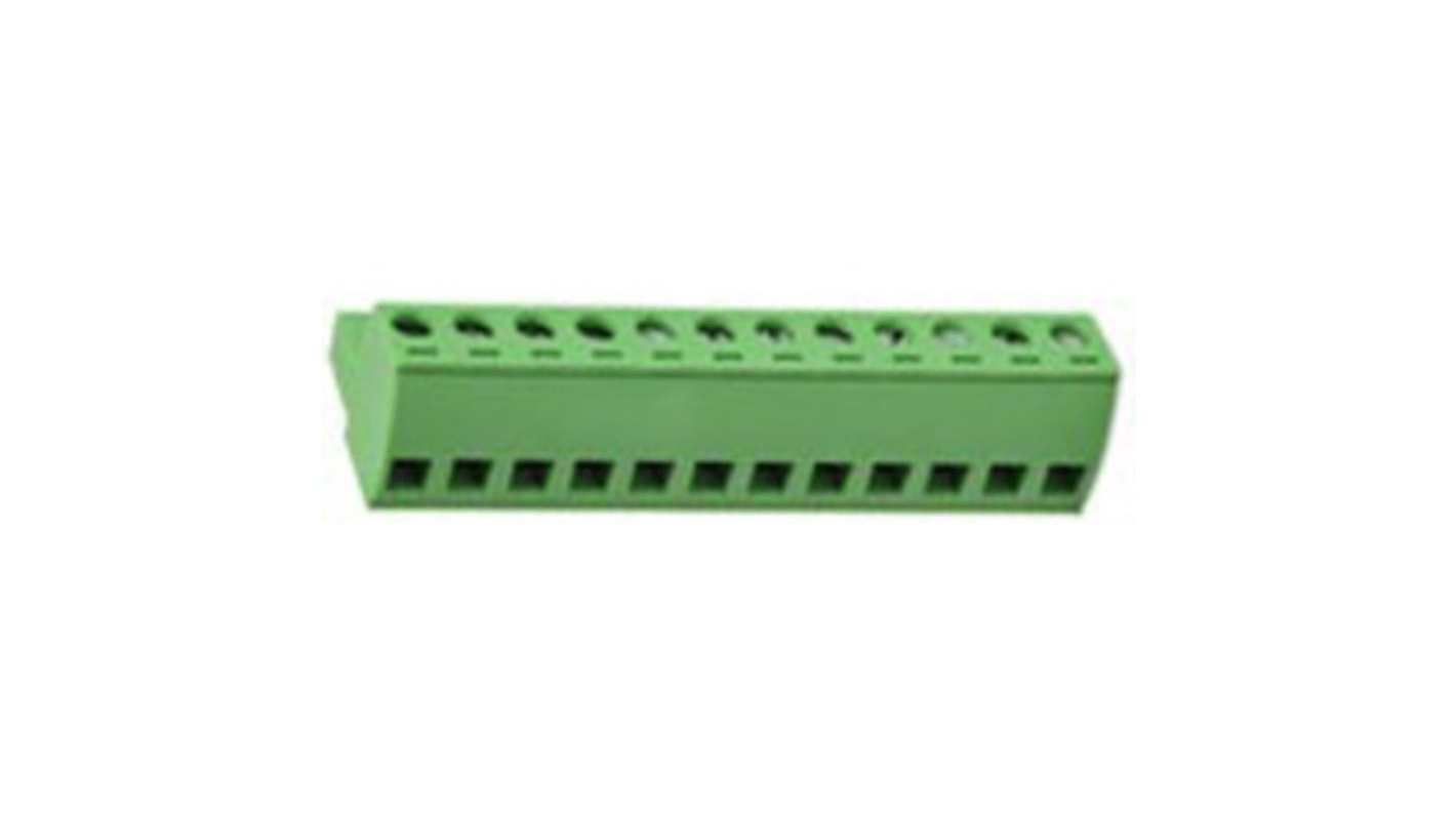RS PRO, 5.08mm Pitch, 12 Way, Pluggable Terminal Block, Plug, PCB, Cage Clamp Termination
