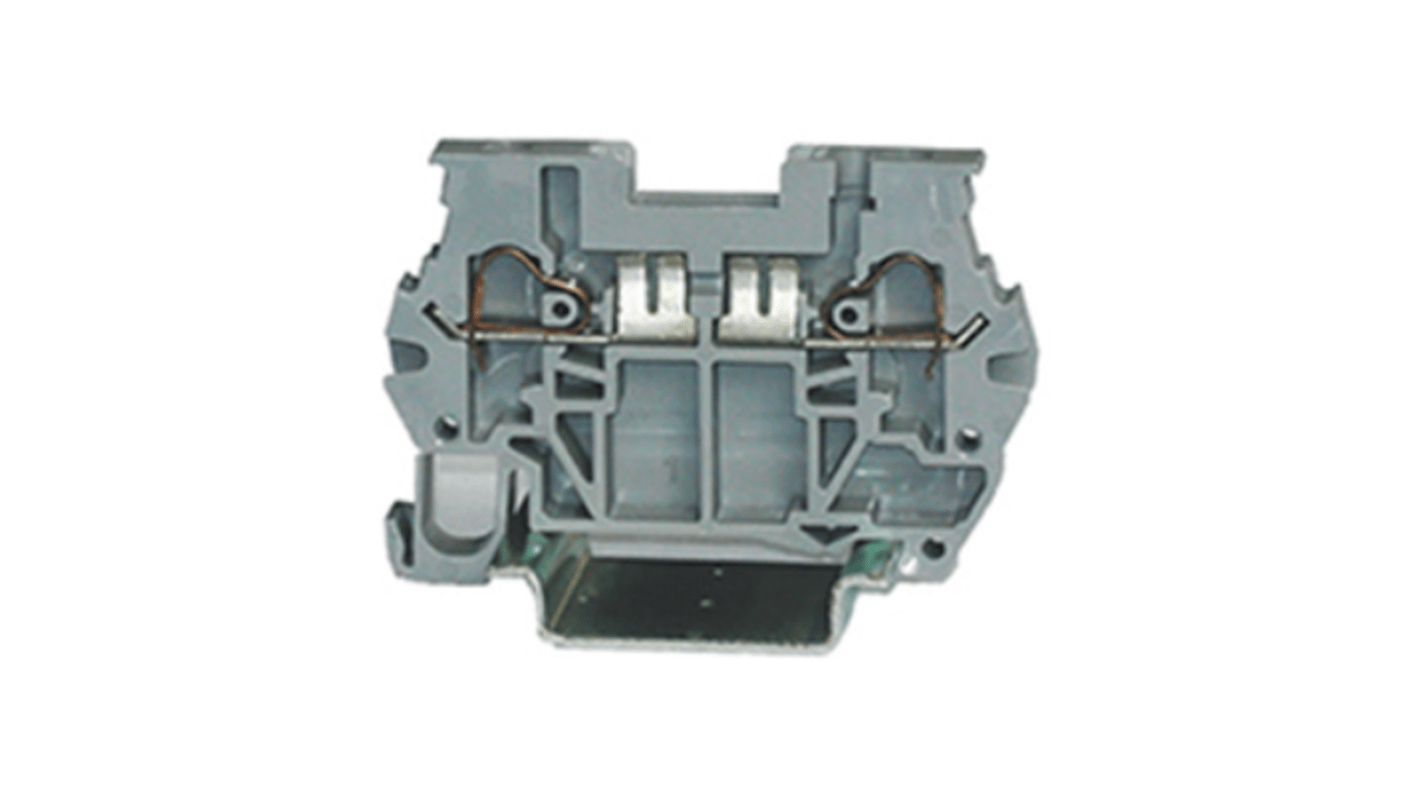 RS PRO Grey, 4mm², 1-Level, Spring Termination