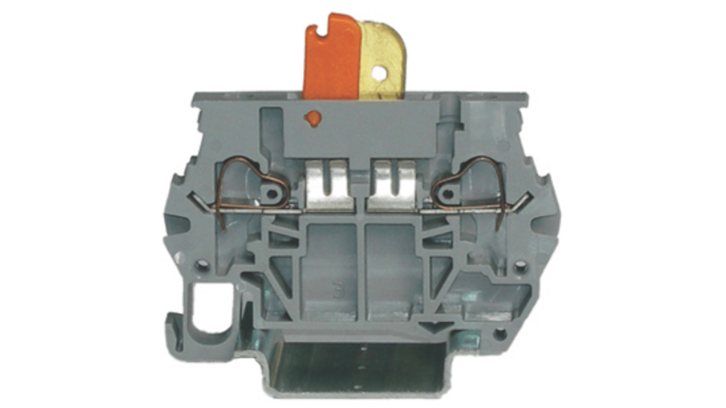 RS PRO Grey, 2.5mm², 1-Level, Clamp Termination
