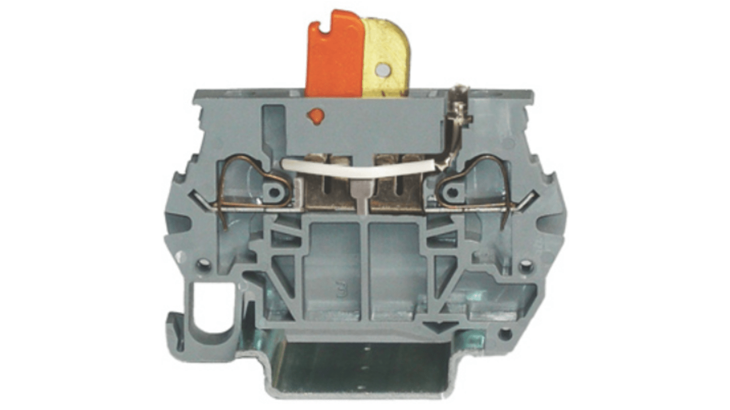 RS PRO Grey, 4mm², 1-Level, Spring Termination