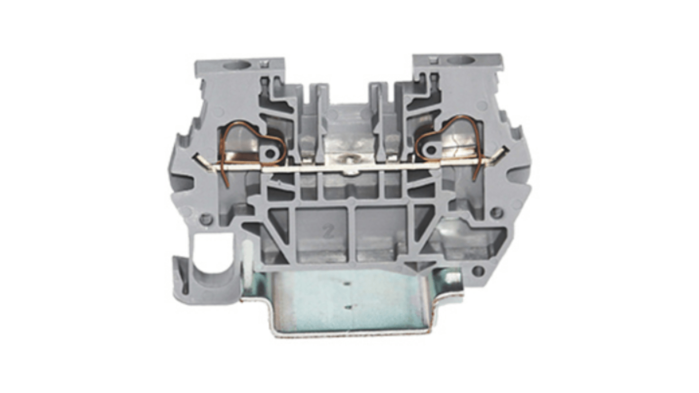 RS PRO Grey, 4mm², 1-Level, Spring Termination