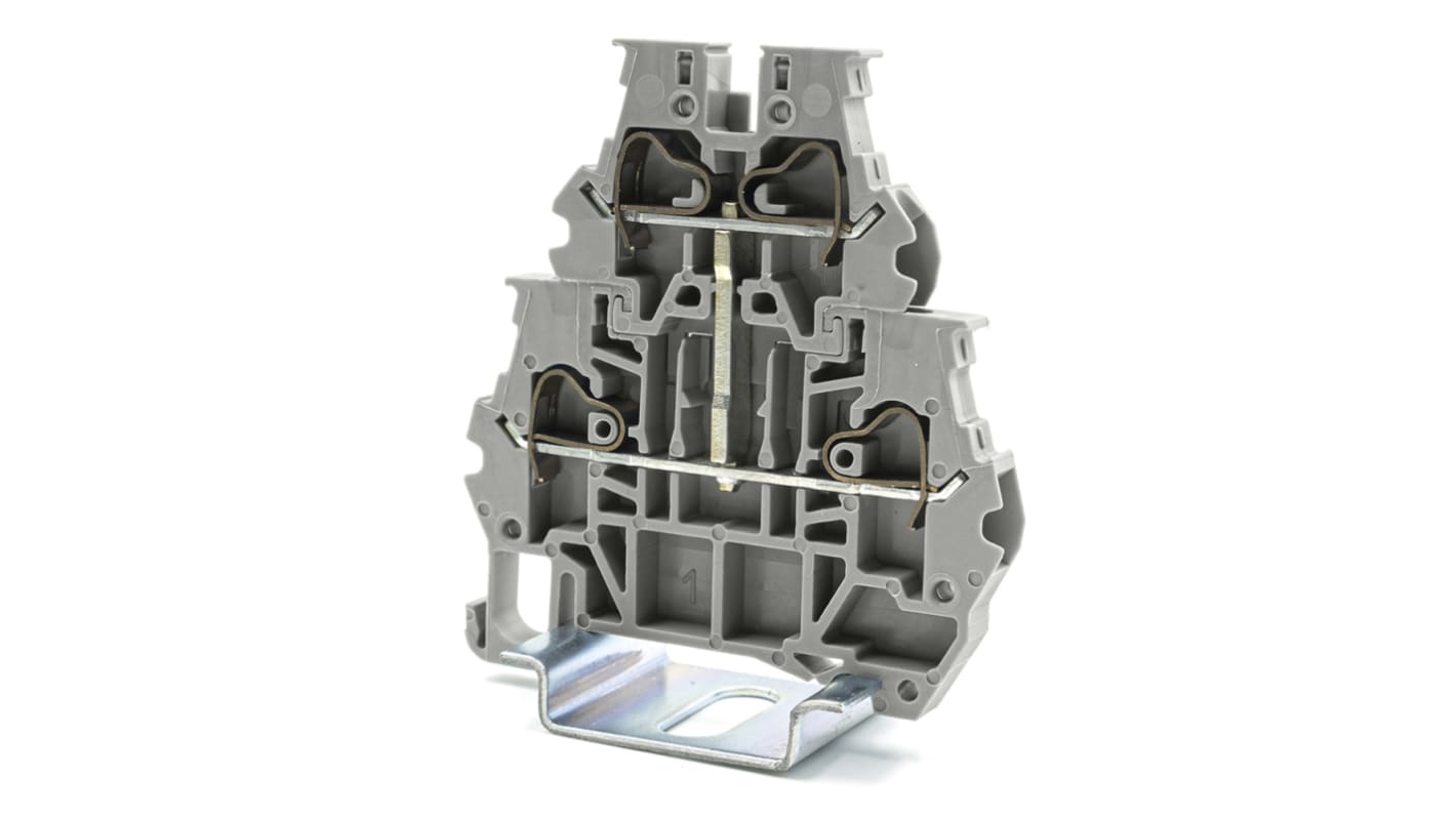 RS PRO Blue, 2.5mm², 1-Level, Spring Termination