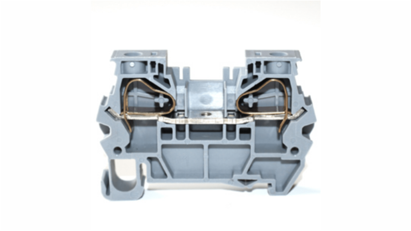 RS PRO Grey, 6mm², 1-Level, Spring Termination