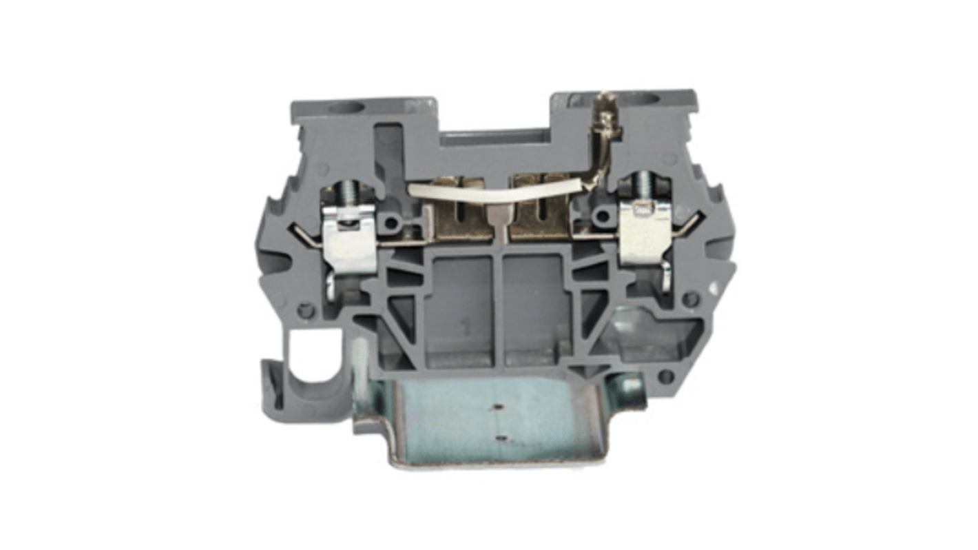 RS PRO Grey, 4mm², 1-Level, Clamp Termination