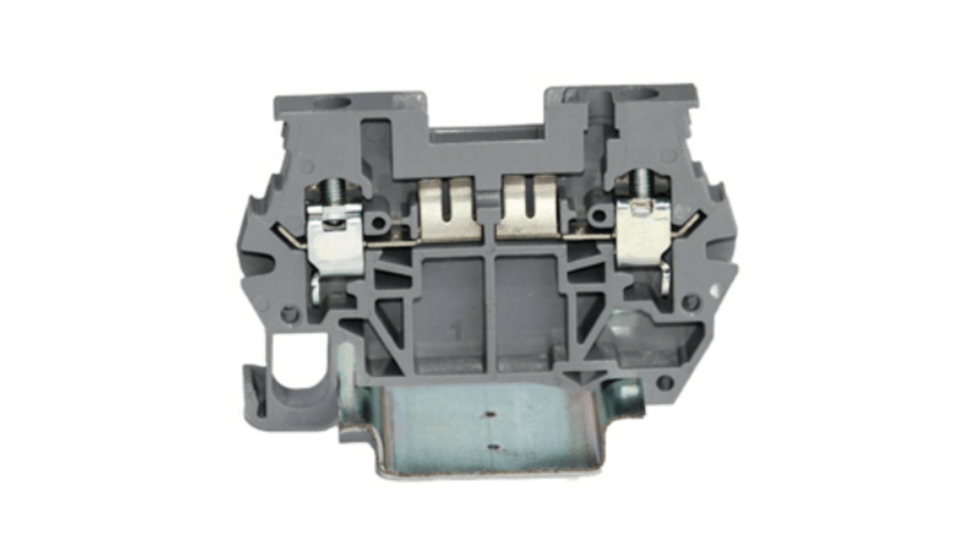 RS PRO Grey, 4mm², 1-Level, Clamp Termination