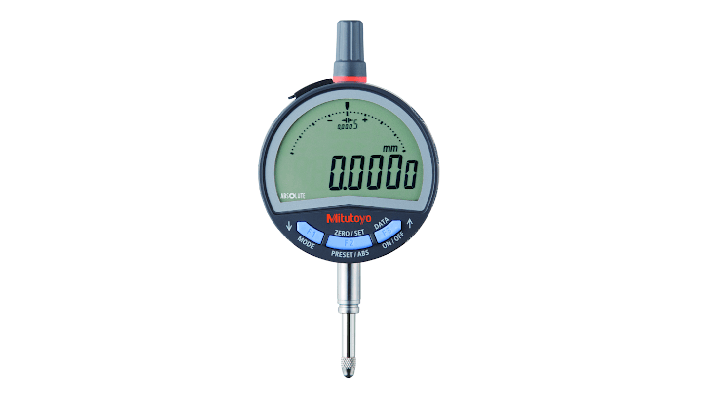 Indicador digital de émbolo Mitutoyo 543-720B, , 25,4 mm, precisión H MPE (histéresis) 0,002 mm