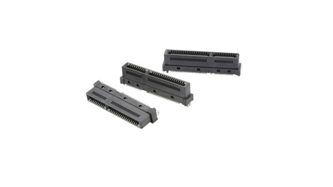 Amphenol Communications Solutions Right Angle Edge Connector, 84-Contacts, 0.6mm Pitch, 2-Row