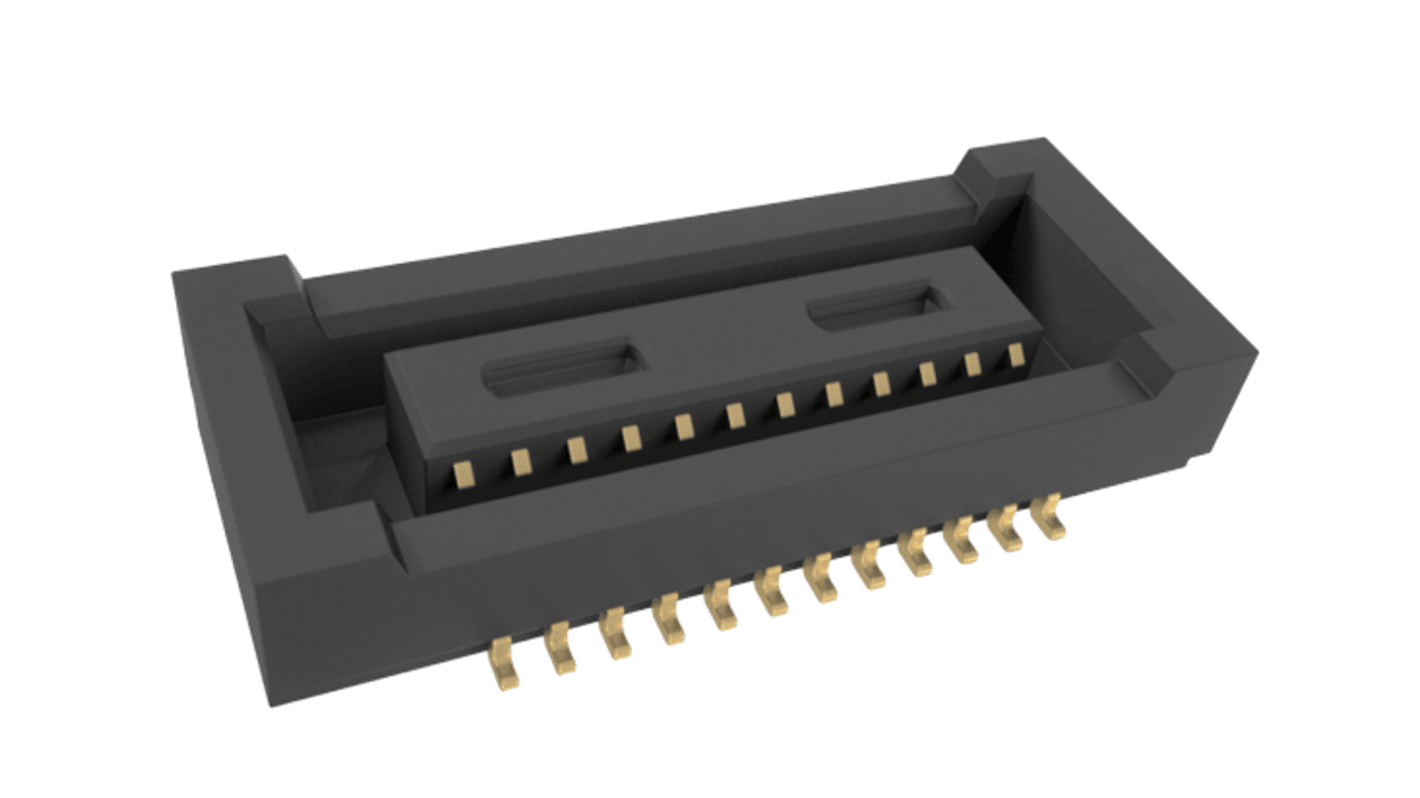 Amphenol Communications Solutions BergStak Series PCB Mount PCB Connector, 24-Contact, 2-Row, 0.4mm Pitch, Pin