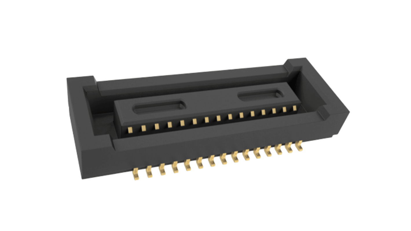 Amphenol Communications Solutions BergStak Series PCB Mount PCB Connector, 30-Contact, 2-Row, 0.4mm Pitch, Pin