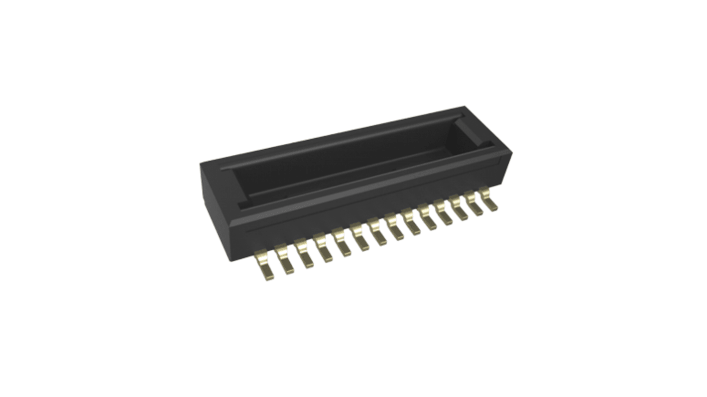 Amphenol Communications Solutions BergStak Series PCB Mount PCB Connector, 24-Contact, 2-Row, 0.4mm Pitch, Pin