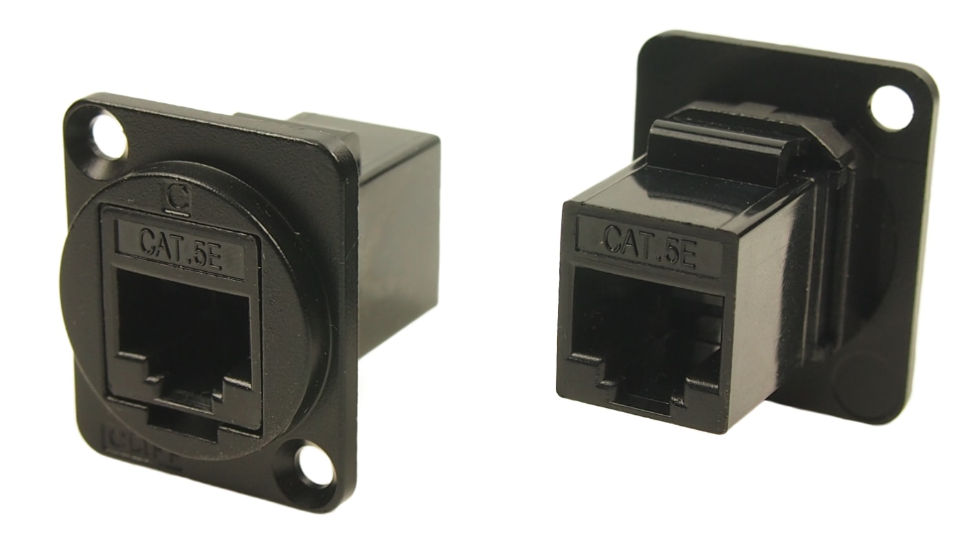 FT BLACK METAL CAT5E RJ45 CSK TRAY25x