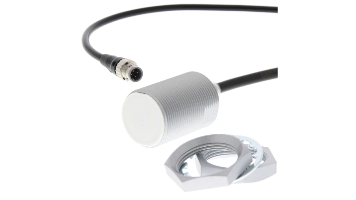 Omron Inductive Barrel-Style Proximity Sensor, M30 x 1.5, 9 mm Detection, NPN, PNP Output