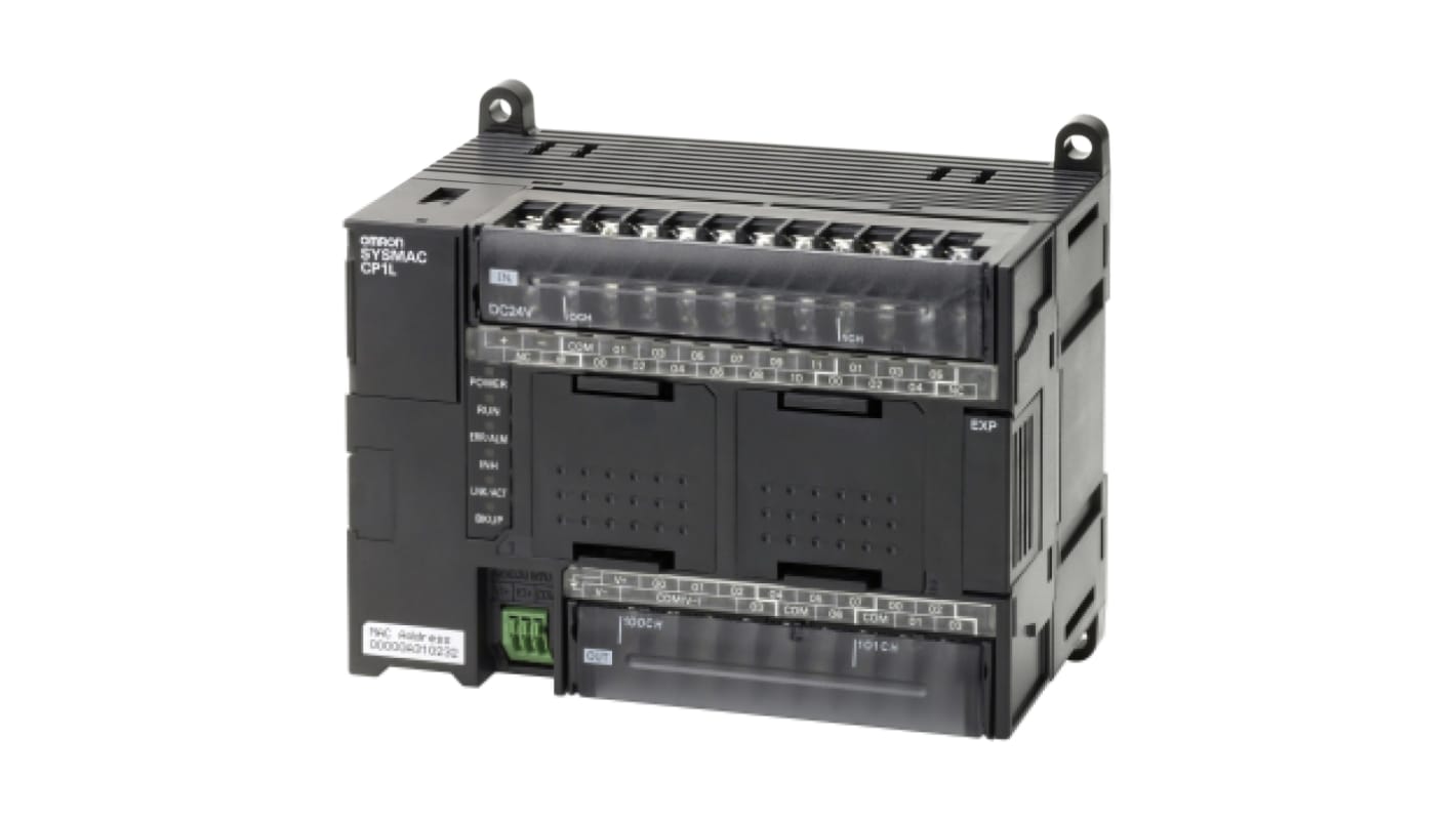 Omron CP1L Series PLC CPU for Use with CP1E Series, Transistor Output, 18-Input, Pulse Input