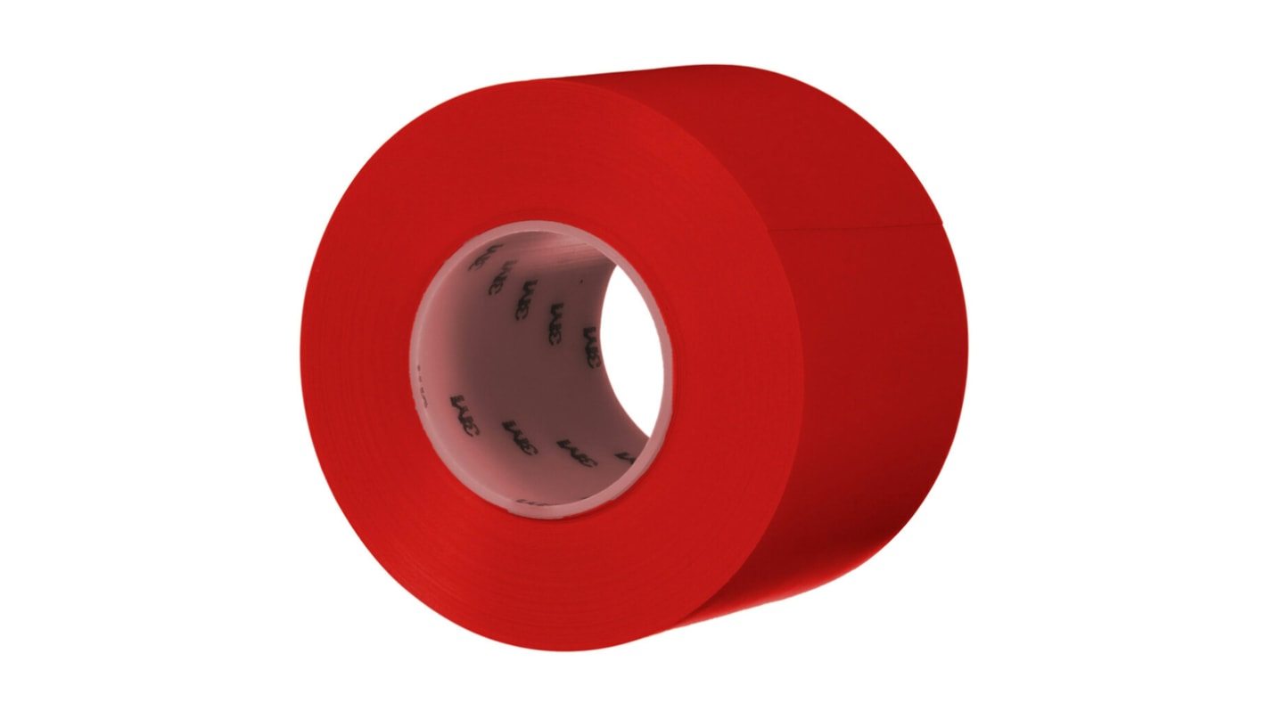3M 971 Red Vinyl 32.9m Floor Tape, 0.43mm Thickness