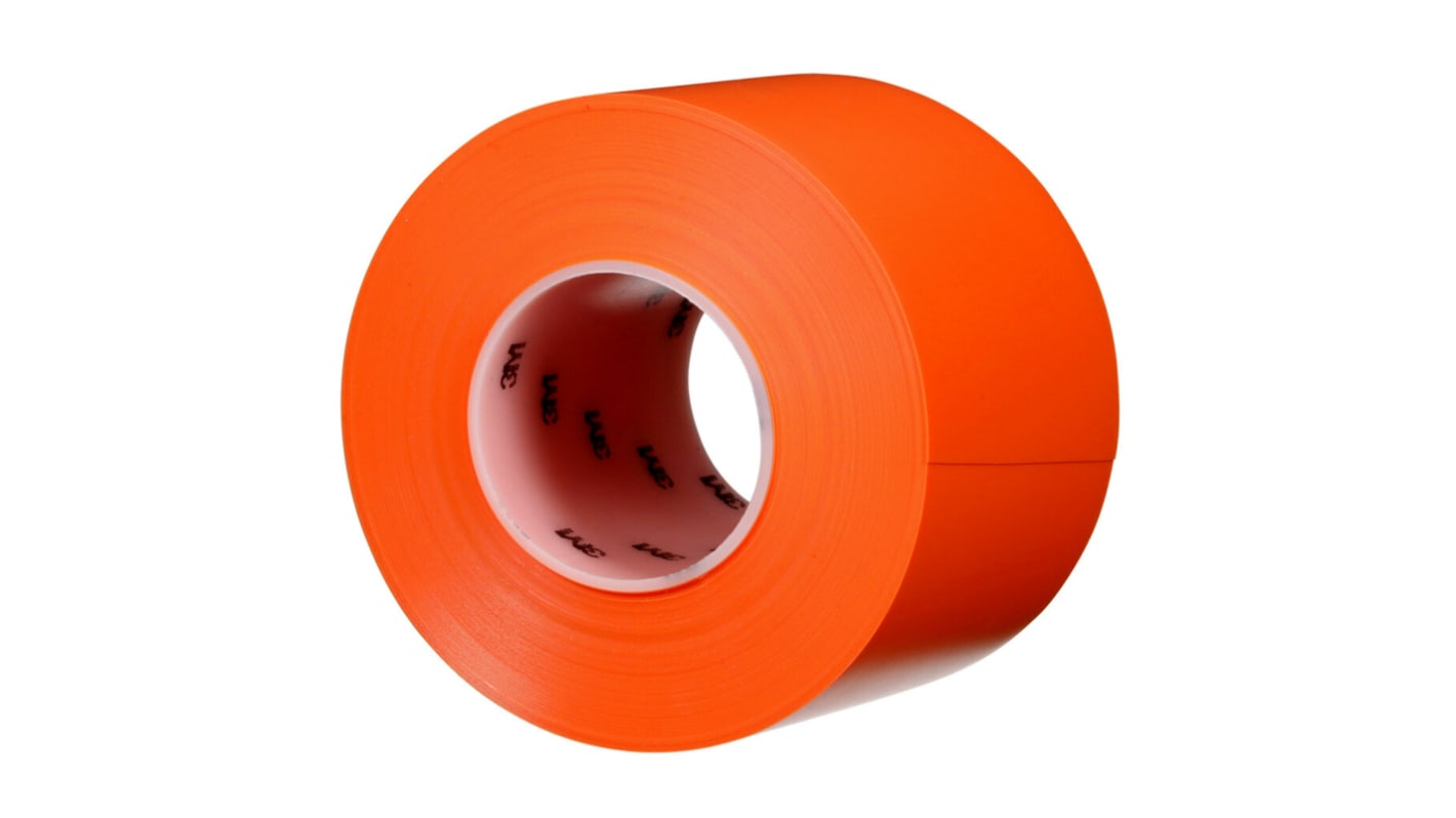 3M 971 Vinyl Bodenmakierung Orange Typ Bodenmarkierungsband, Stärke 0.43mm, 101.6mm x 32.9m