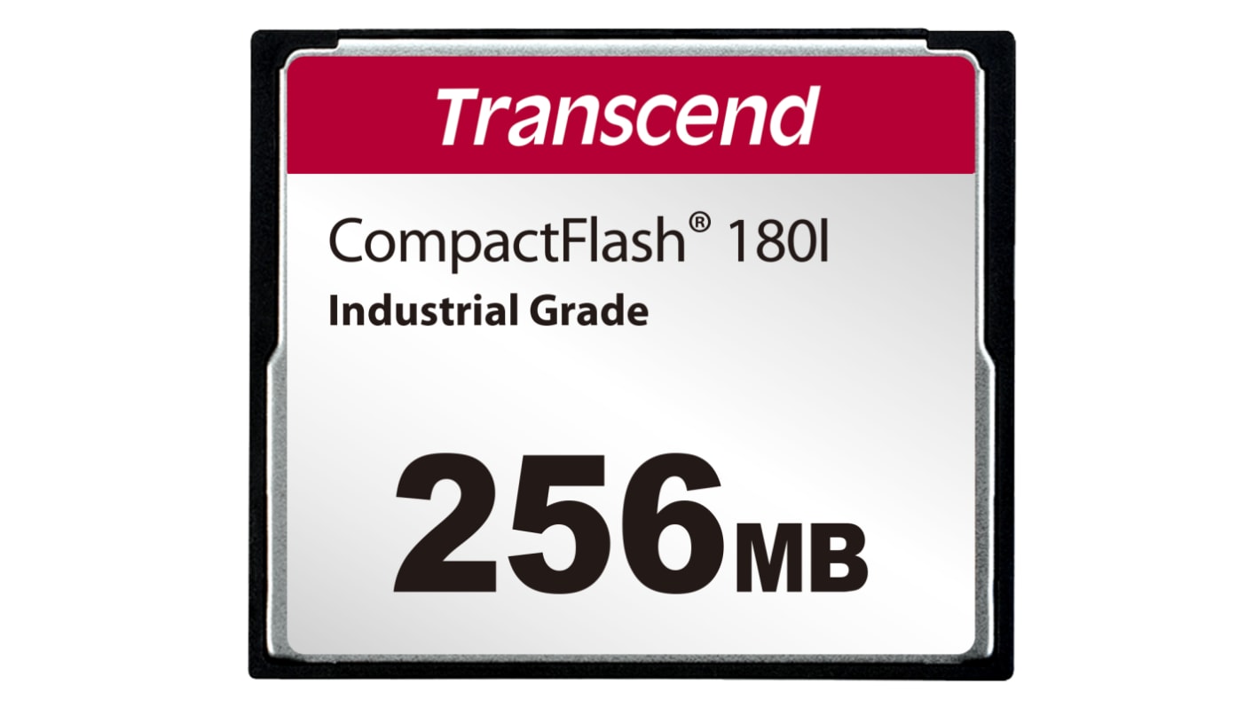 Transcend CF180I Speicherkarte, 256 MB Industrieausführung, CompactFlash, SLC