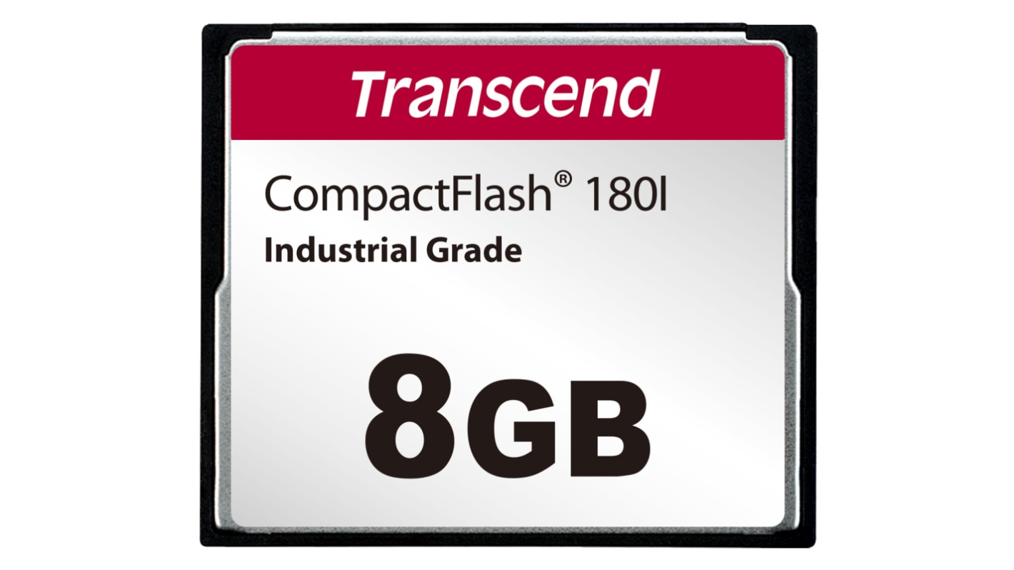 Transcend CF180I CompactFlash Industrial 8 GB SLC Compact Flash Card