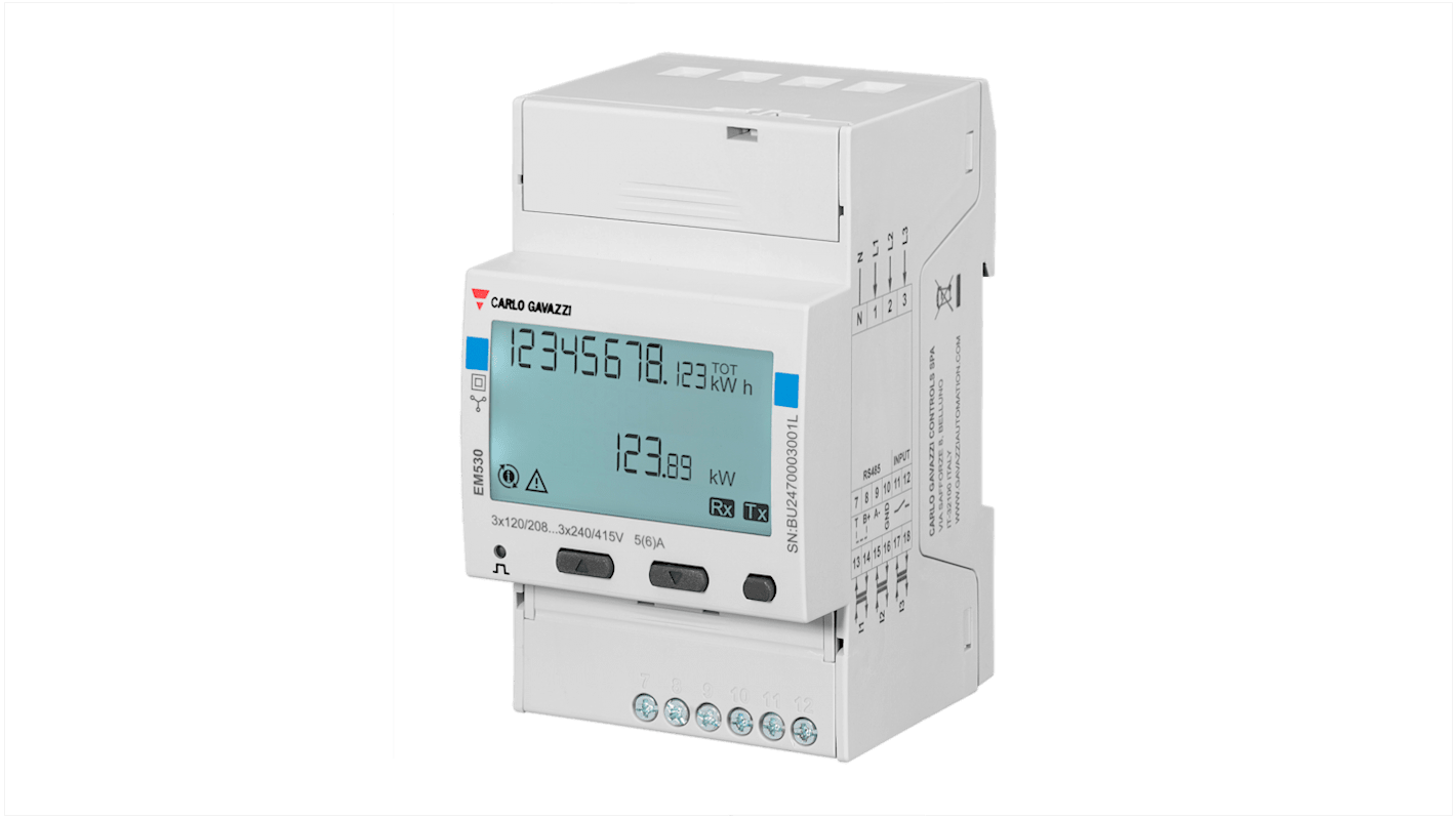 Carlo Gavazzi 3 Phase LCD Energy Meter, Type Energy Meter