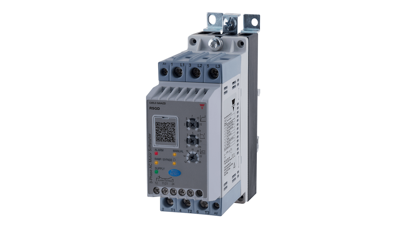 Carlo Gavazzi RSGD Soft Starter, 32 Amps, 400 V, 3 Phase, IP20
