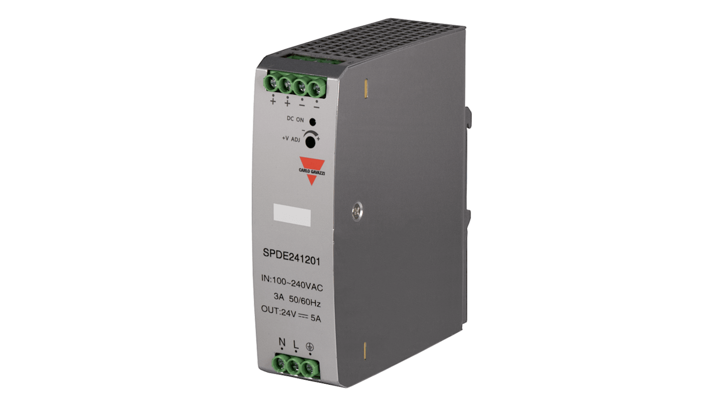 Carlo Gavazzi SPDE Switched Mode DIN Rail Power Supply, 90 → 264V ac ac Input, 12V dc dc Output, 10A Output, 120W