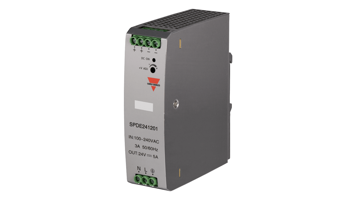 Carlo Gavazzi SPDE DIN-Schienen Netzteil Getaktet 24V dc / 5A 120W 90 → 264V ac