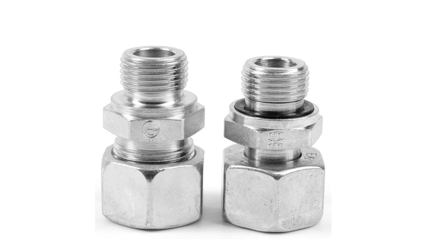 Parker Straight Tube to Port Male 24° DIN Cone to Male BSPP, GE12SR1/4EDOMDCF