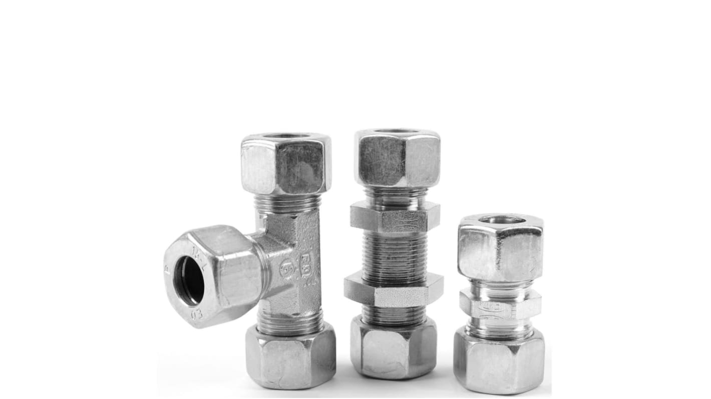 Parker Tee Tube to Tube Male 24° DIN Cone to Male 24° DIN Cone, T10LCFX