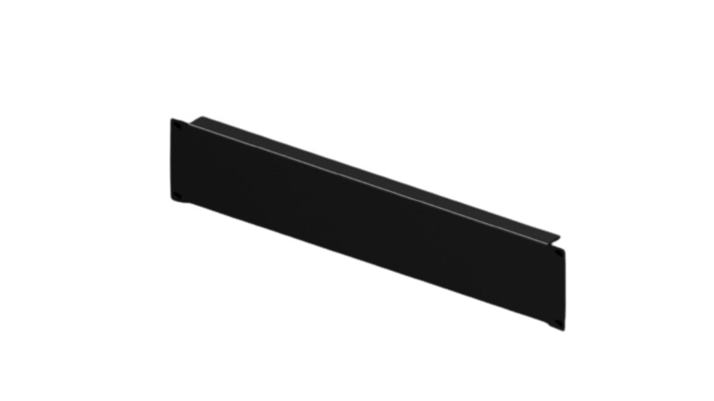 Rittal Black Steel Blanking Panel, 2U, 88 x 482.6mm