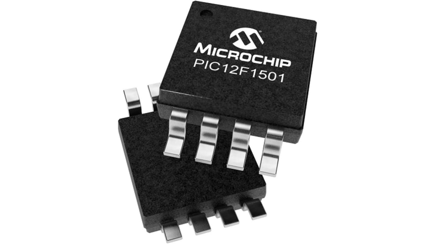 Microchip 8 bit MCU, PIC12 Microcontroller MCU, 8-Pin MSOP