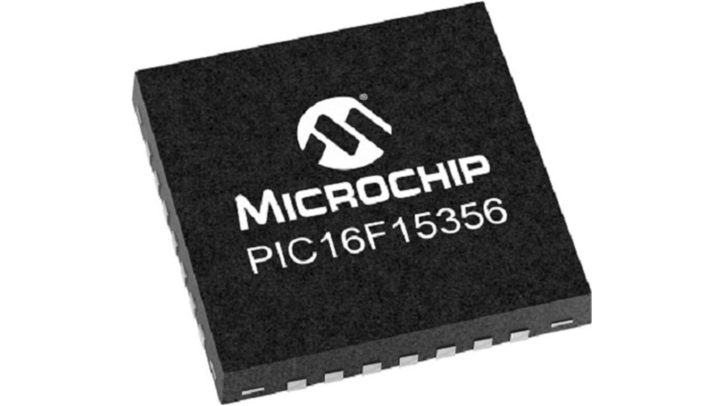 Microcontrolador MCU Microchip PIC16F15356-I/MV, núcleo MCU de 8 bits, UQFN de 48 pines