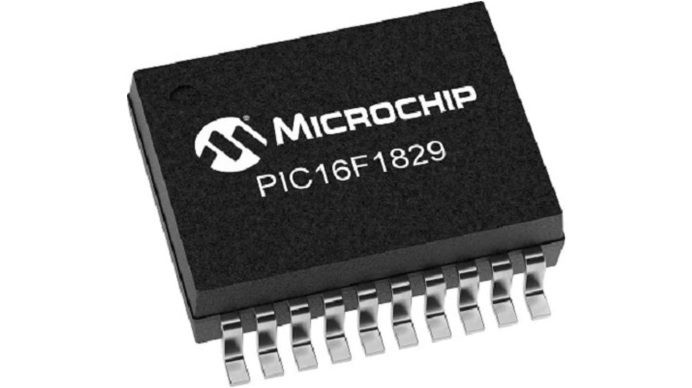 Microcontrolador MCU Microchip PIC16F1829T-I/SS, núcleo MCU de 8 bits, SSOP de 10 pines