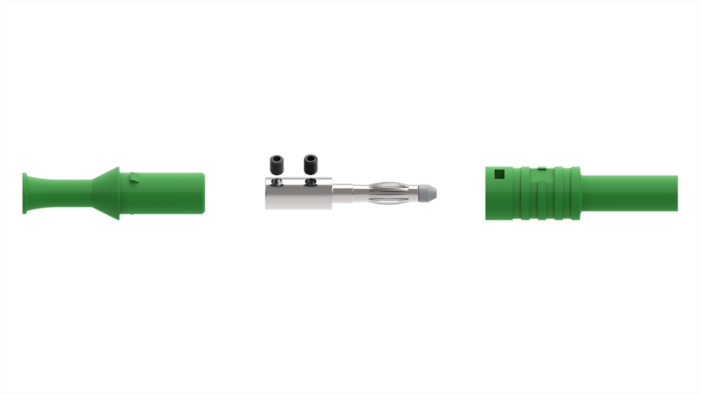 Connettore a banana Electro PJP, Maschio, Verde, 36A