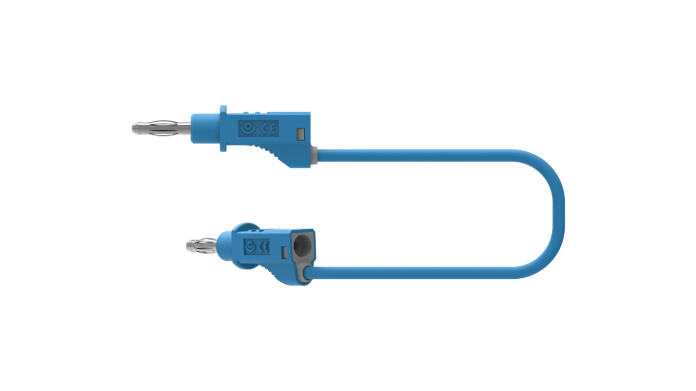 Electro PJP Test lead, 36A, 30 → 60V, Blue, 100cm Lead Length