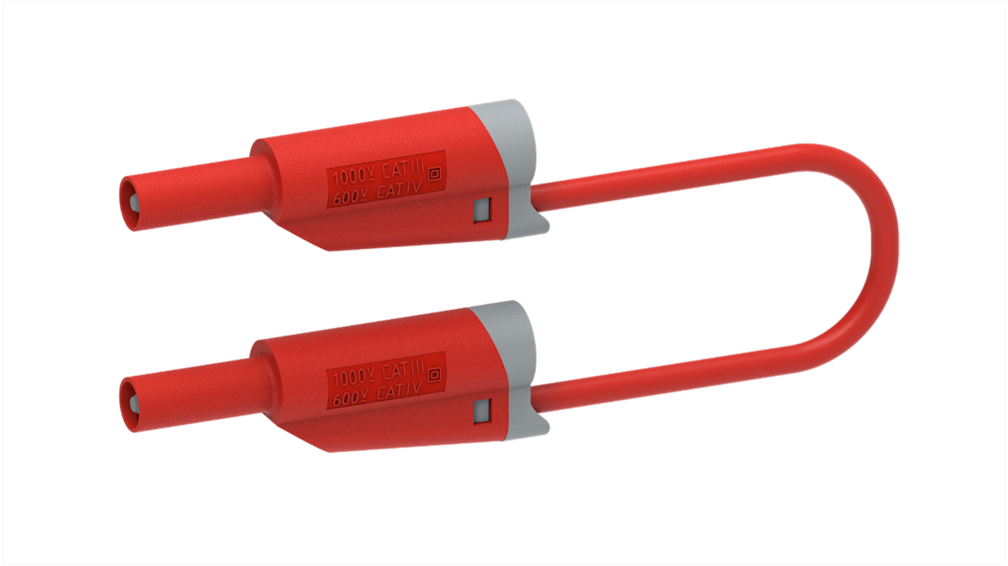 Electro PJP Test lead, 36A, 600V, Red, 200cm Lead Length