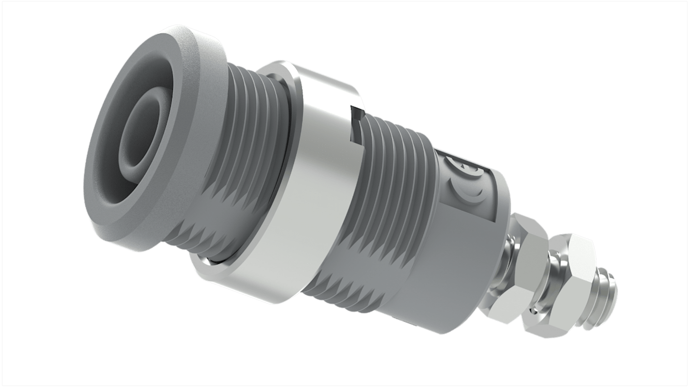 Electro PJP Grey Female Banana Socket, Plug In Termination, 25A, 600 → 1000V