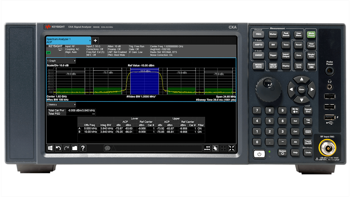 Analizzatore di spettro Keysight +, 0.000009 → 13.6GHz, 6 canali, Cert. ISO