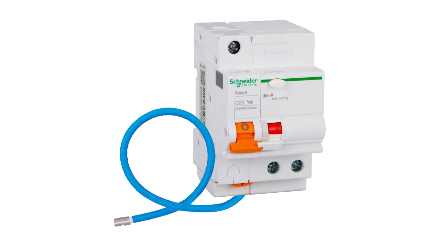 Schneider Electric 20A 1P, 30mA C型剩余电流动作断路器, EA9R系列