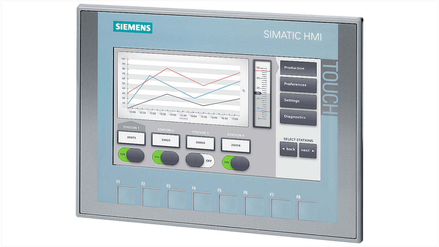 Siemens SIPLUS Series KTP700 Basic HMI Panel - 7 in, LCD-TFT Display, 800 x 480