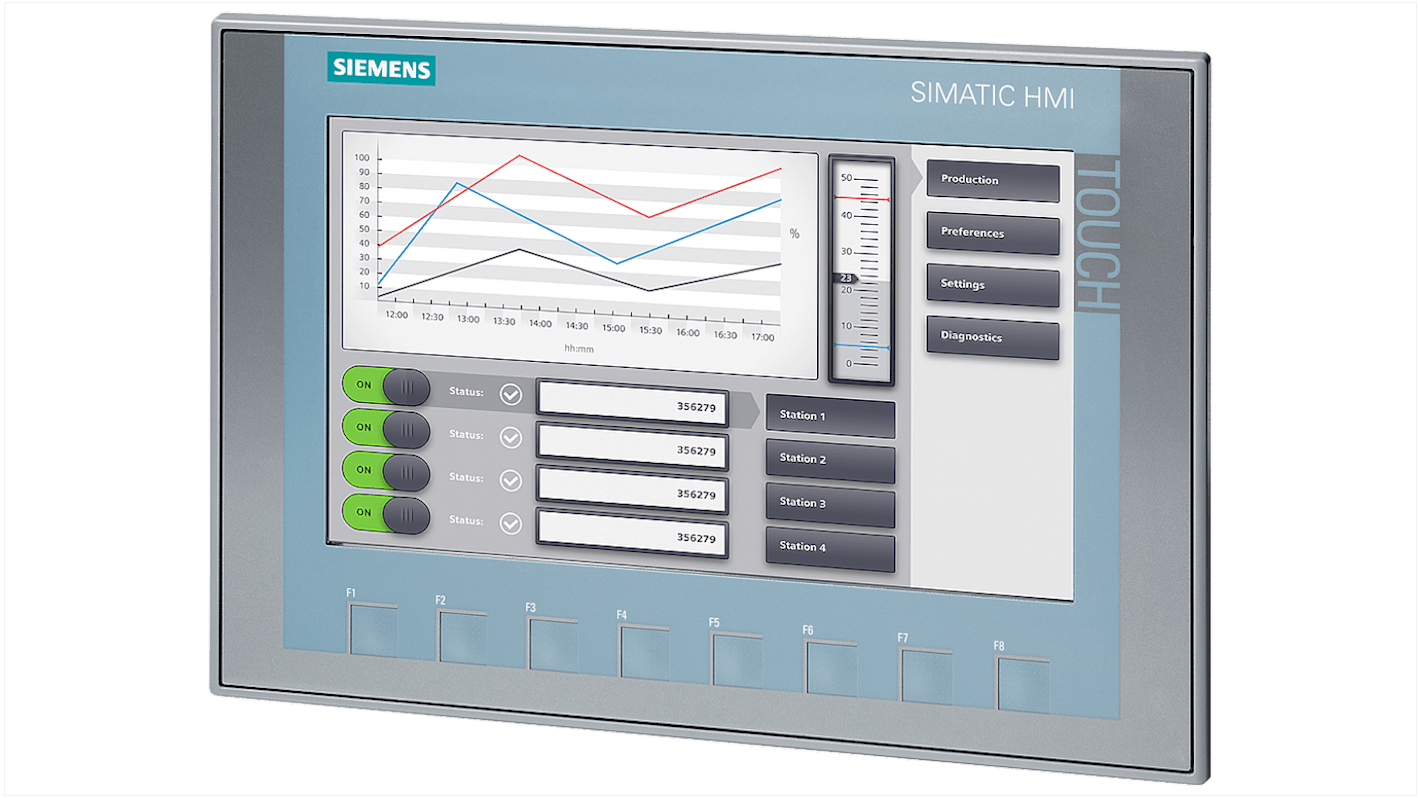 Siemens SIPLUS Series KTP900 Basic HMI Panel - 9 in, LCD-TFT Display, 800 x 480