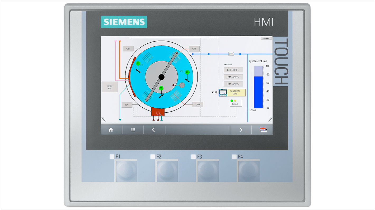 Panel HMI Siemens SIPLUS KTP400 Comfort de 4,3", TFT, 480 x 272