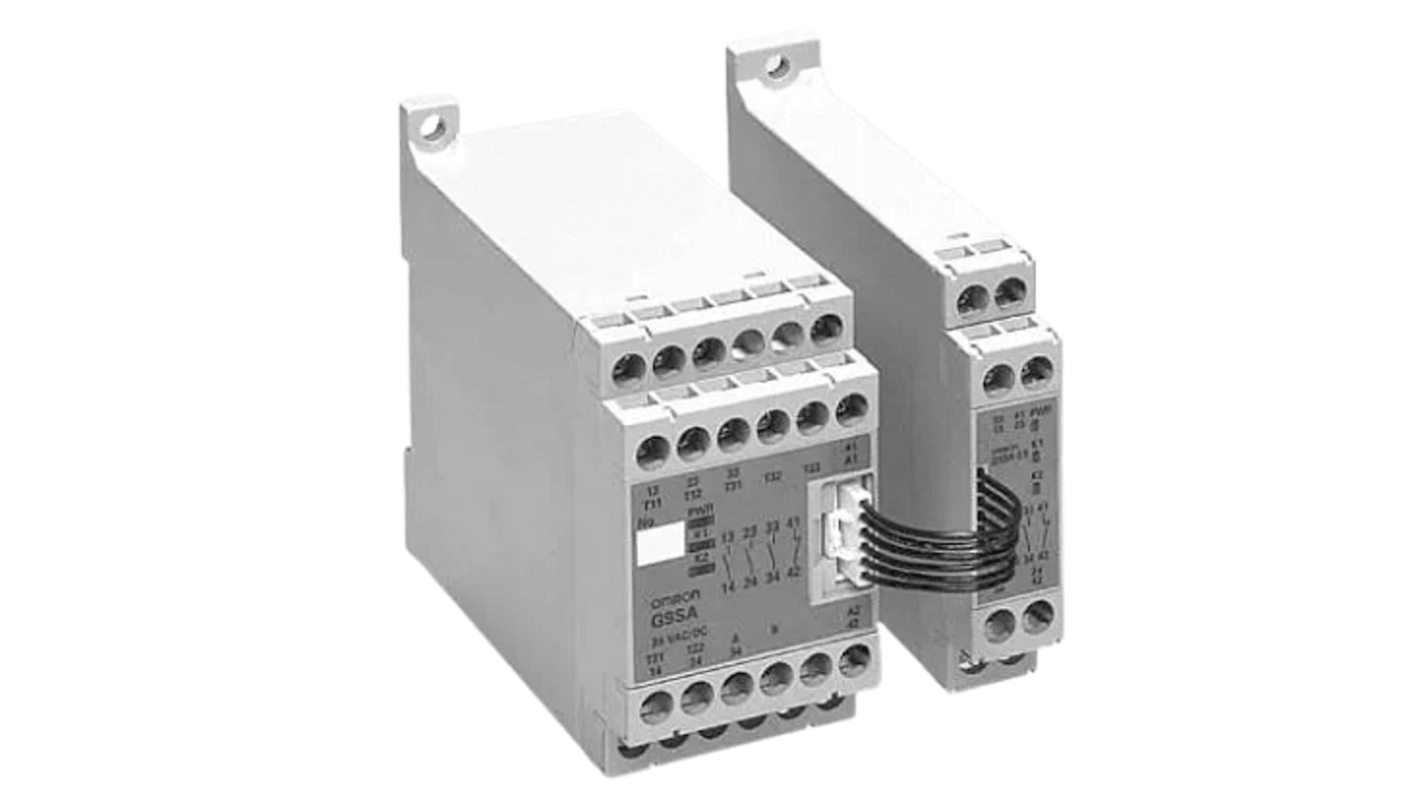 オムロン セーフティリレー, 100 → 240V ac, 安全接点:3, 両手 オムロン セーフティリレー, 100 → 240V ac, 安全接点:3, 両手