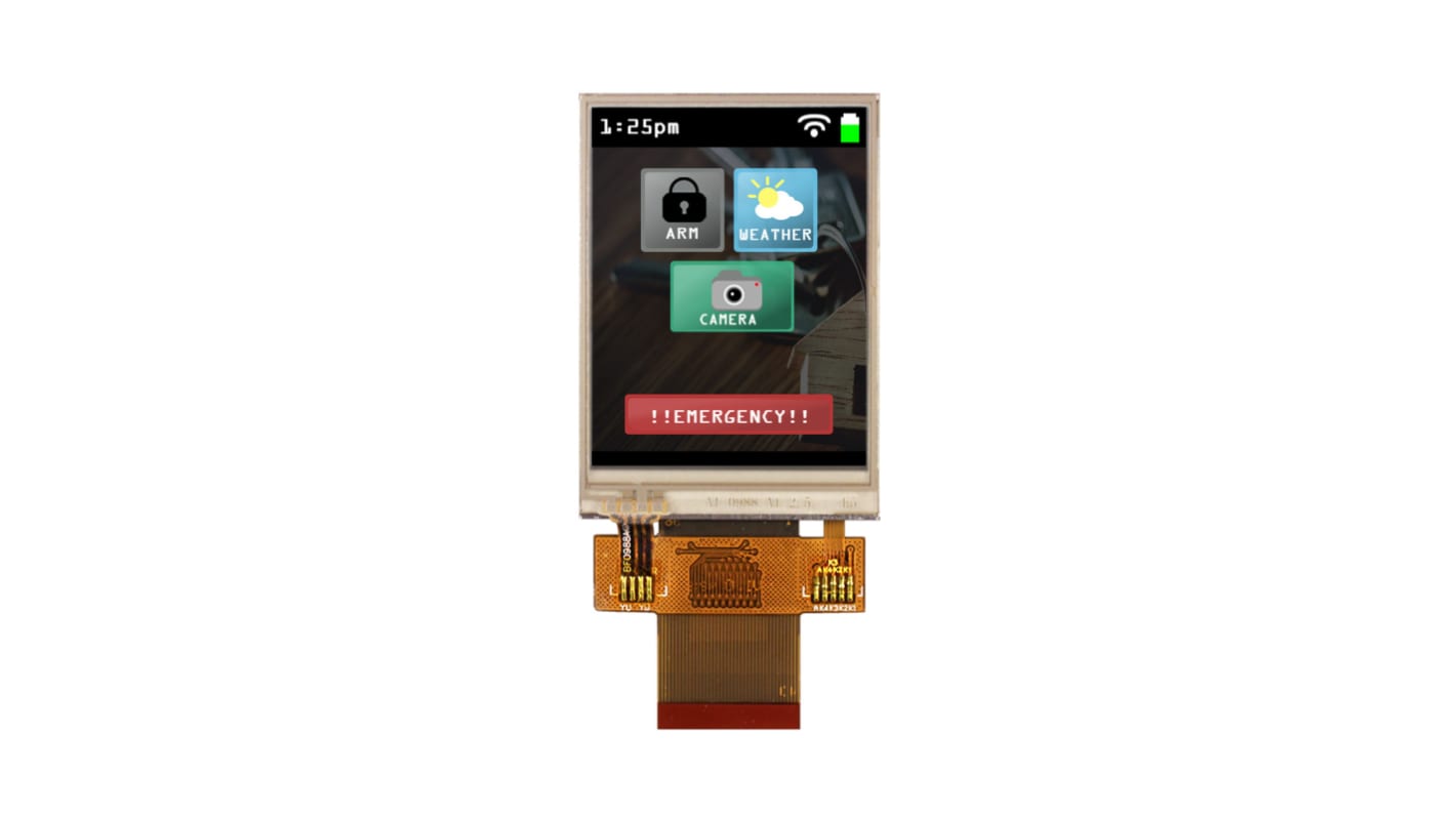 NEWHAVEN DISPLAY INTERNATIONAL NHD-2.4-240320CF-CTXI#-F TFT LCD Colour Display, 2.4in, 240 x 320pixels