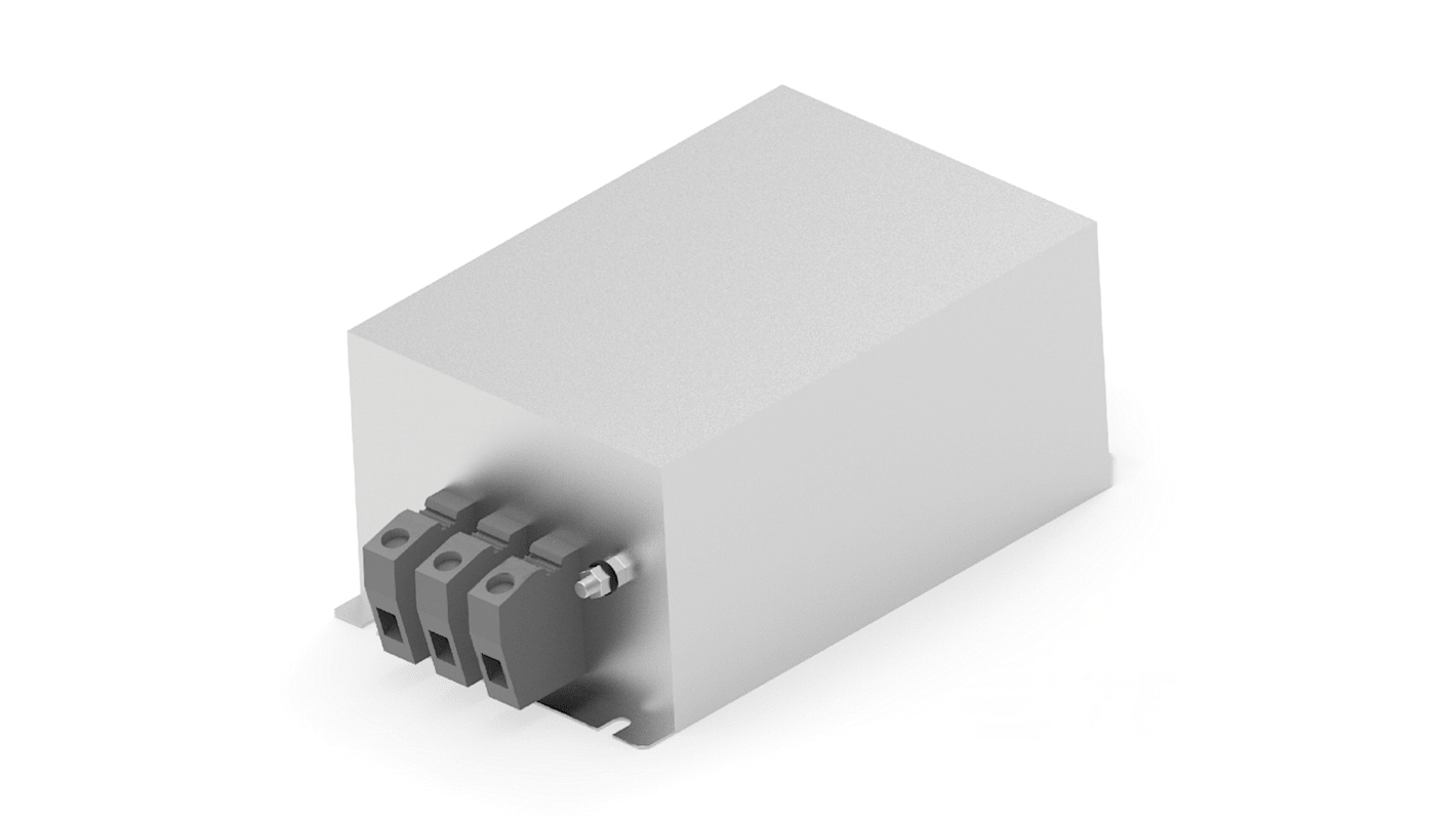 TE Connectivity 三相EMI滤波器, 20A, 760 V, 50/60Hz, 底盘安装, 端子排接端, 二阶, AHV系列