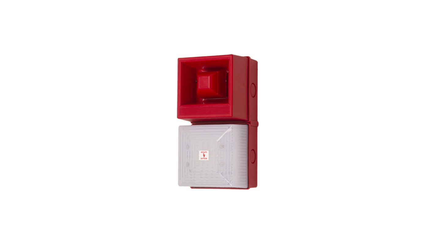 Clifford & Snell 声光报警器, 115 V 交流电源, 1米外108dB, IP65, 乳白色灯罩, YL40系列